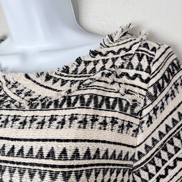 NWT Banana Republic striped jacquard woven fringe fit and flare dress 8 - Picture 5 of 12